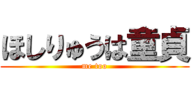 ほしりゅうは童貞 (me too)