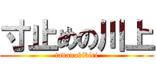 寸止めの川上 (tadanobibiri)