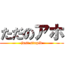 ただのアホ (just stupid)