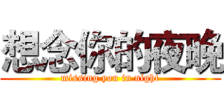 想念你的夜晚 (missing you in night)