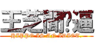 王芝聞傻逼 (HIPPO IS AN IDIOT.)