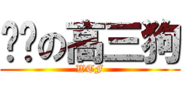 进击の高三狗 (WTF)