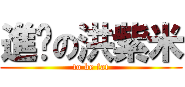 進擊の洪紫米 (to be fat)