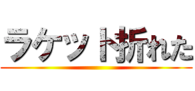 ラケット折れた ()