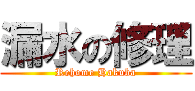 漏水の修理 (Rehome Hakuba)