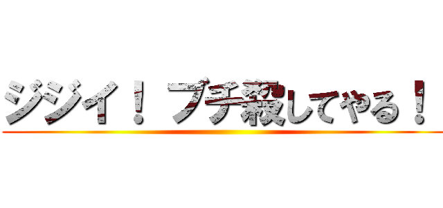 ジジイ！ ブチ殺してやる！！ ()
