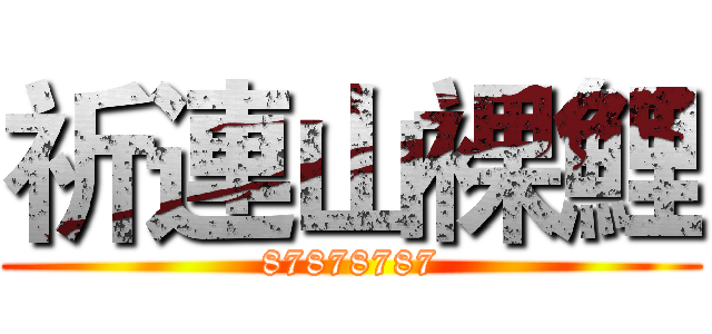 祈連山裸鯉 (87878787)