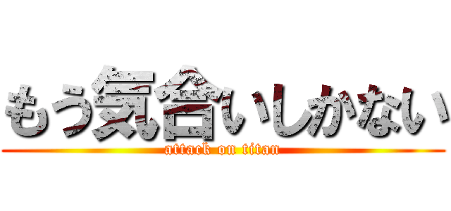 もう気合いしかない (attack on titan)