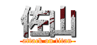 佐山 (attack on titan)