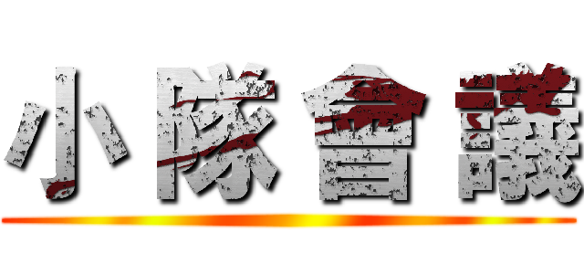 小 隊 會 議 ()