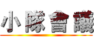 小 隊 會 議 ()