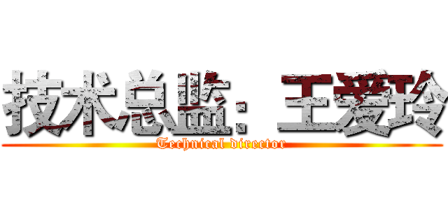 技术总监：王爱玲 (Technical director)