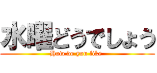 水曜どうでしょう (How do you like )