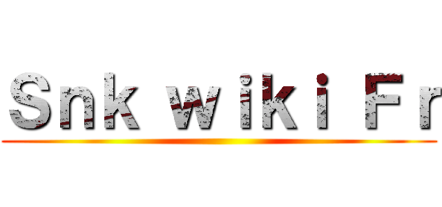 Ｓｎｋ ｗｉｋｉ Ｆｒ ()