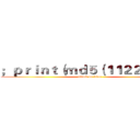 ；ｐｒｉｎｔ（ｍｄ５（１１２２））；＃ (attack on titan)