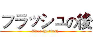 フラッシュの後 (After the flash )