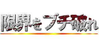 限界をブチ破れ ()