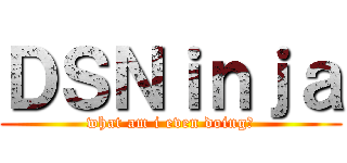 ＤＳＮｉｎｊａ (what am i even doing?)