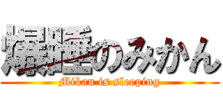 爆睡のみかん (Mikan is sleeping)