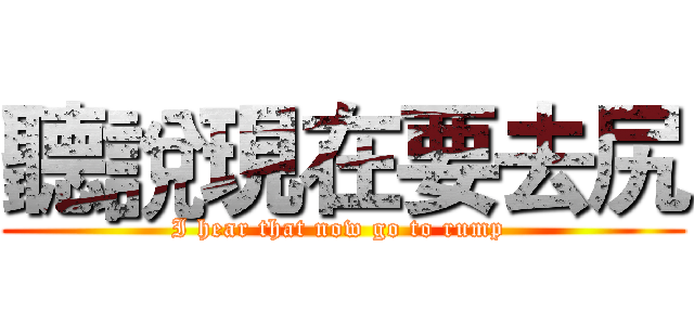 聽說現在要去尻 (I hear that now go to rump )