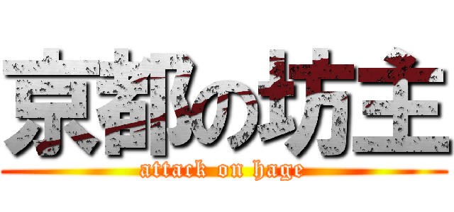 京都の坊主 (attack on hage)