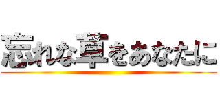 忘れな草をあなたに ()