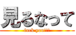 見るなって (fuck you!!!)