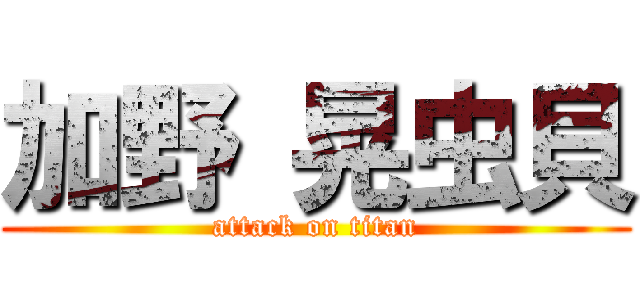 加野 晃虫貝 (attack on titan)