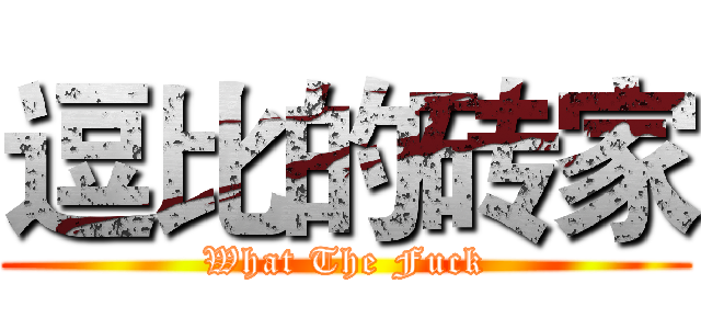 逗比的砖家 (What The Fuck)