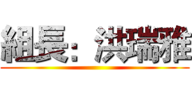 組長：洪瑞雅 ()