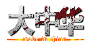 大中华 (made in china)