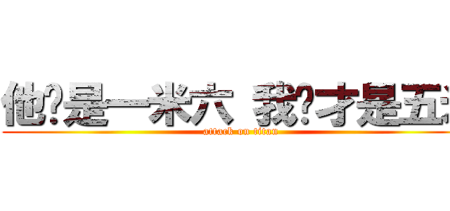 他们是一米六 我们才是五米 (attack on titan)
