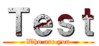 Ｔｅｓｔ (Who are you)