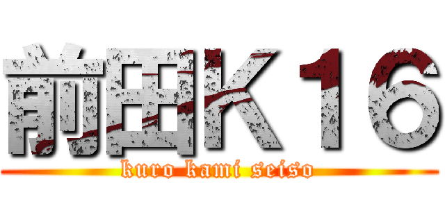 前田Ｋ１６ (kuro kami seiso)