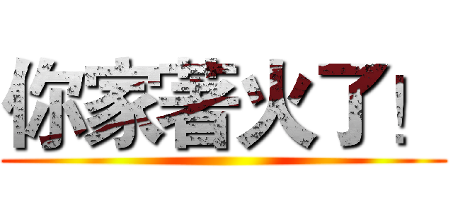 你家著火了！ ()