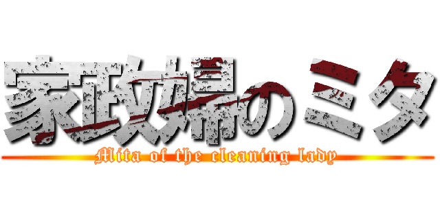家政婦のミタ (Mita of the cleaning lady)