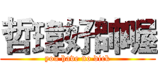 哲瑋好帥喔 (you have no dick)