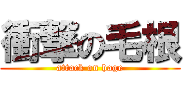 衝撃の毛根 (attack on hage)