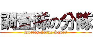 調査隊の分隊 (Survey Corps Squad)