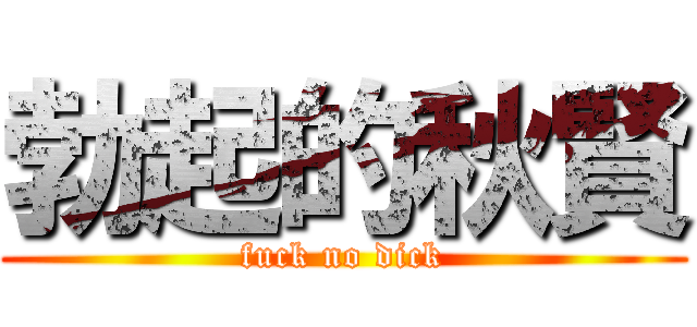 勃起的秋賢 (fuck no dick)