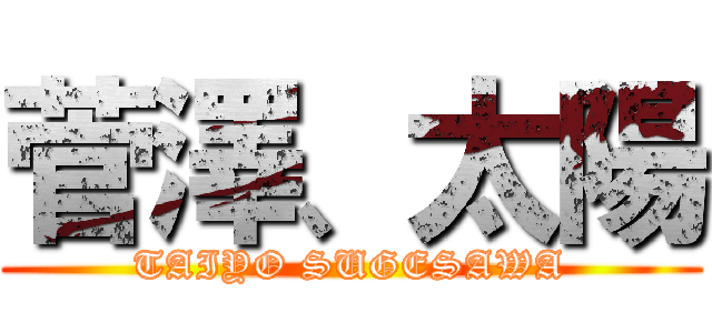 菅澤、太陽 (TAIYO SUGESAWA)