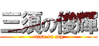 三須の俊輝 (misu on pig)