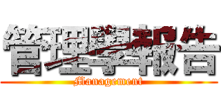 管理學報告 (Management)