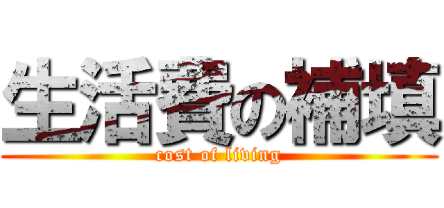 生活費の補填 (cost of living)