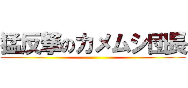 猛反撃のカメムシ団長 ()