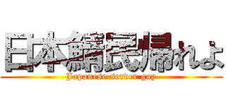 日本鯖民帰れよ (Japanese server gay)