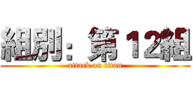 組別：第１２組 (attack on titan)