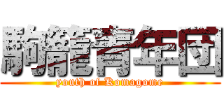 駒籠青年団 (youth of Komagome)