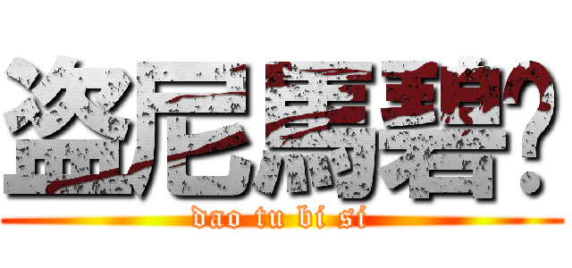 盗尼馬碧啊 (dao tu bi si)