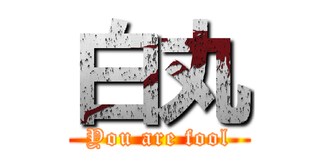 白丸 (You are fool)